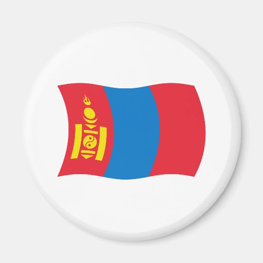 Aimant du drapeau de la Mongolie (Devant)