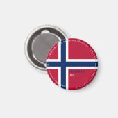 Aimant du drapeau de la Norvège (Recto/Verso)