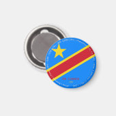 Aimant du drapeau de la RD Congo (Recto/Verso)