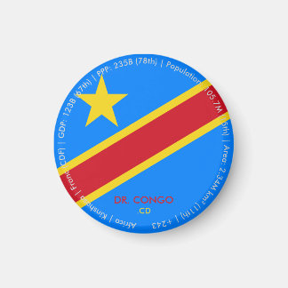 Aimant du drapeau de la RD Congo