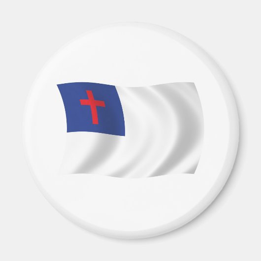 Aimant du drapeau de la religion chrétienne (Devant)
