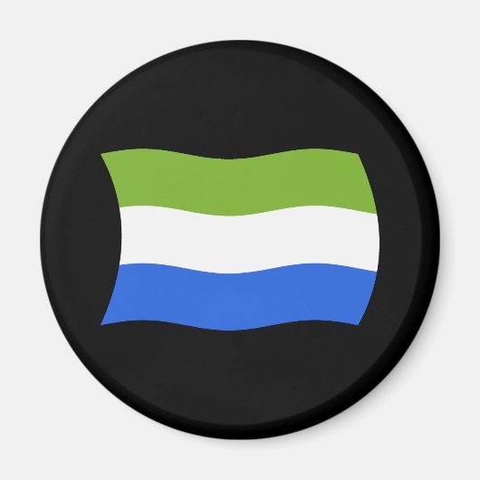 Aimant du drapeau de la Sierra Leone (Devant)