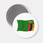 Aimant du drapeau de la Zambie (Recto/Verso)