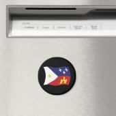 Aimant du drapeau de l'Acadiana (In Situ (Lave-vaisselle))
