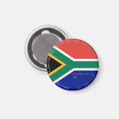 Aimant du drapeau de l'Afrique du Sud (Recto/Verso)