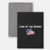 Aimant du drapeau de l'aigle du lac des Ozarks Mis (Recto/Verso)