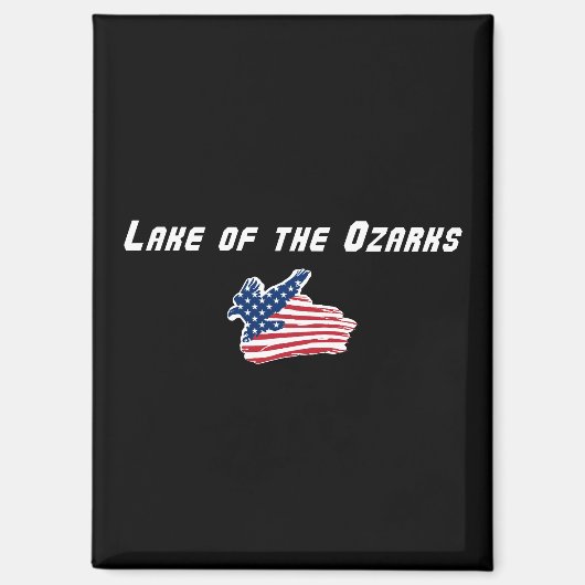 Aimant du drapeau de l'aigle du lac des Ozarks Mis (Recto)