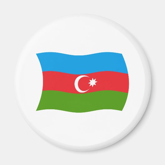Aimant du drapeau de l'Azerbaïdjan (Devant)