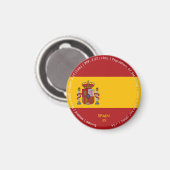Aimant du drapeau de l'Espagne (Recto/Verso)