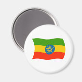 Aimant du drapeau de l'Éthiopie (Recto/Verso)