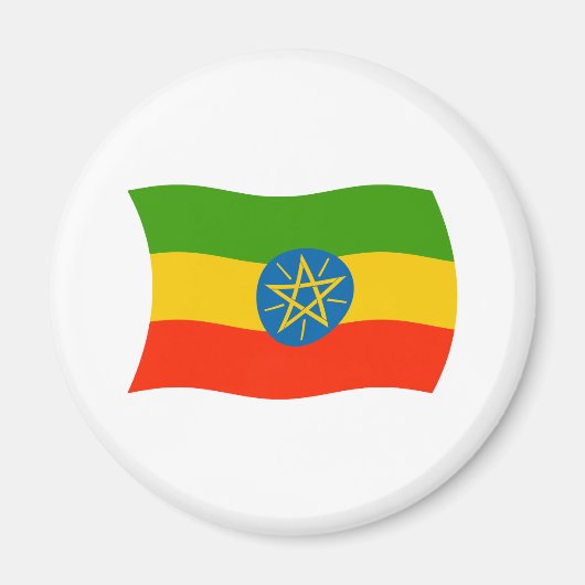 Aimant du drapeau de l'Éthiopie (Devant)