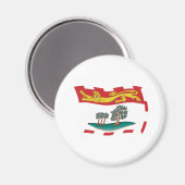 Aimant du drapeau de l'Île-du-Prince-Édouard (Recto/Verso)