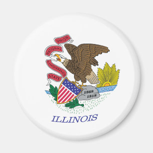 Aimant du drapeau de l'Illinois