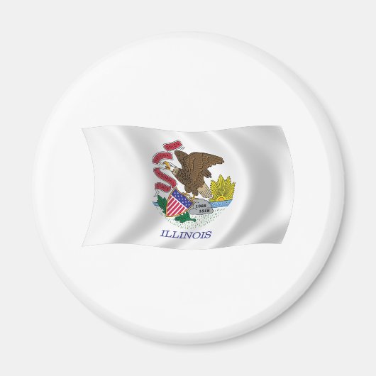 Aimant du drapeau de l'Illinois (Devant)