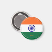 Aimant du drapeau de l'Inde (Recto/Verso)