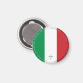Aimant du drapeau de l'Italie (Recto/Verso)