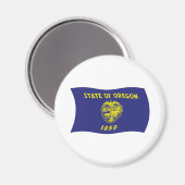 Aimant du drapeau de l'Oregon (Recto/Verso)