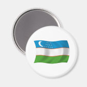 Aimant du drapeau de l'Ouzbékistan (Recto/Verso)