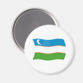 Aimant du drapeau de l'Ouzbékistan (Recto/Verso)