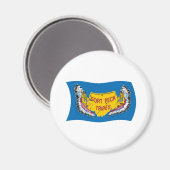 Aimant du drapeau des Assiniboines de Fort Peck (Recto/Verso)