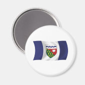 Aimant du drapeau des Territoires du Nord-Ouest (Recto/Verso)