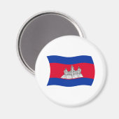 Aimant du drapeau du Cambodge (Recto/Verso)