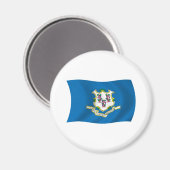 Aimant du drapeau du Connecticut (Recto/Verso)