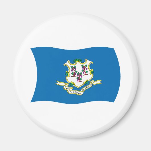 Aimant du drapeau du Connecticut (Devant)
