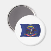 Aimant du drapeau du Dakota du Nord (Recto/Verso)