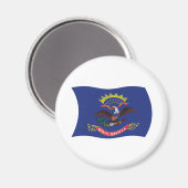 Aimant du drapeau du Dakota du Nord (Recto/Verso)