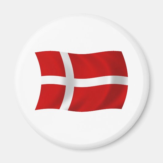 Aimant du drapeau du Danemark (Devant)