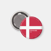 Aimant du drapeau du Danemark (Recto/Verso)