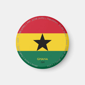 Aimant du drapeau du Ghana