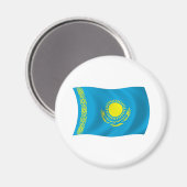 Aimant du drapeau du Kazakhstan (Recto/Verso)
