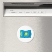 Aimant du drapeau du Kazakhstan (In Situ (Lave-vaisselle))