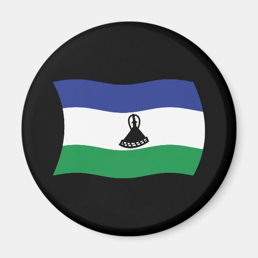 Aimant du drapeau du Lesotho (Devant)