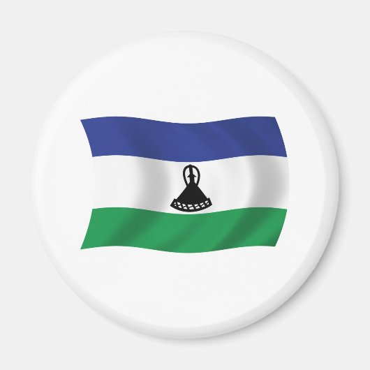 Aimant du drapeau du Lesotho (Devant)