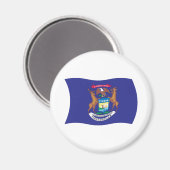 Aimant du drapeau du Michigan (Recto/Verso)