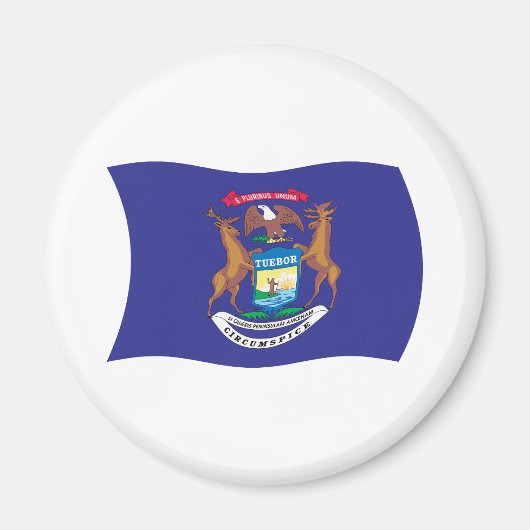 Aimant du drapeau du Michigan (Devant)