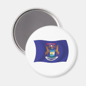 Aimant du drapeau du Michigan (Recto/Verso)