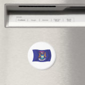 Aimant du drapeau du Michigan (In Situ (Lave-vaisselle))