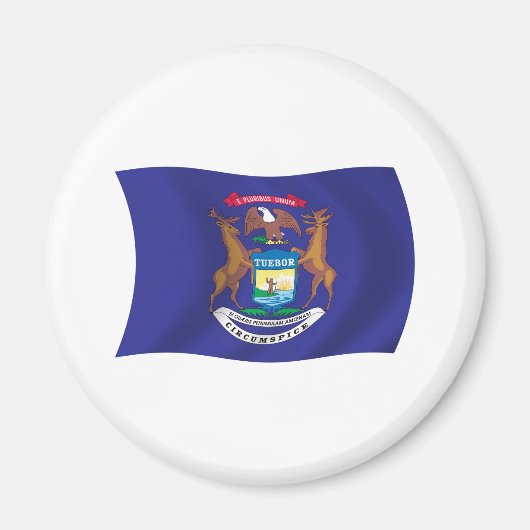 Aimant du drapeau du Michigan (Devant)