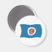 Aimant du drapeau du Minnesota (Recto/Verso)