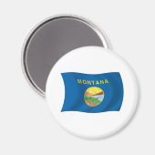 Aimant du drapeau du Montana (Recto/Verso)