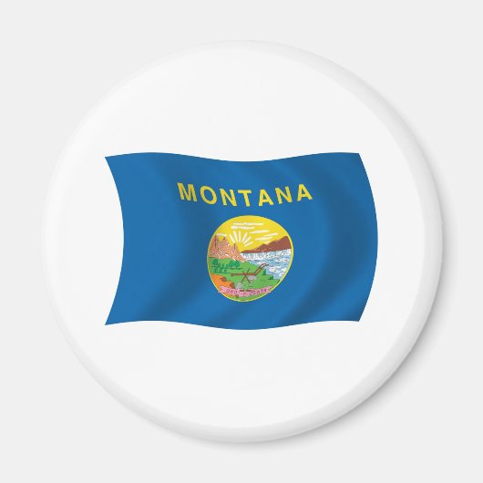 Aimant du drapeau du Montana (Devant)