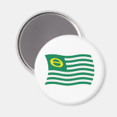 Aimant du drapeau du mouvement écologique (Recto/Verso)