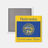 Aimant du drapeau du Nebraska (Recto/Verso)