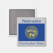 Aimant du drapeau du Nebraska (Recto/Verso)