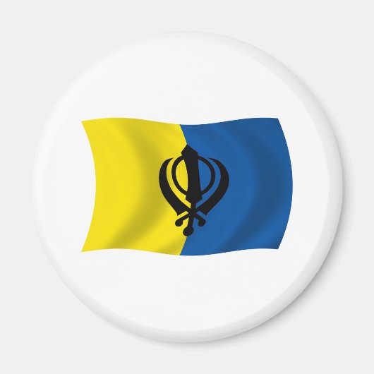 Aimant du drapeau du sikhisme (Devant)