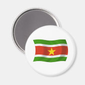 Aimant du drapeau du Suriname (Recto/Verso)